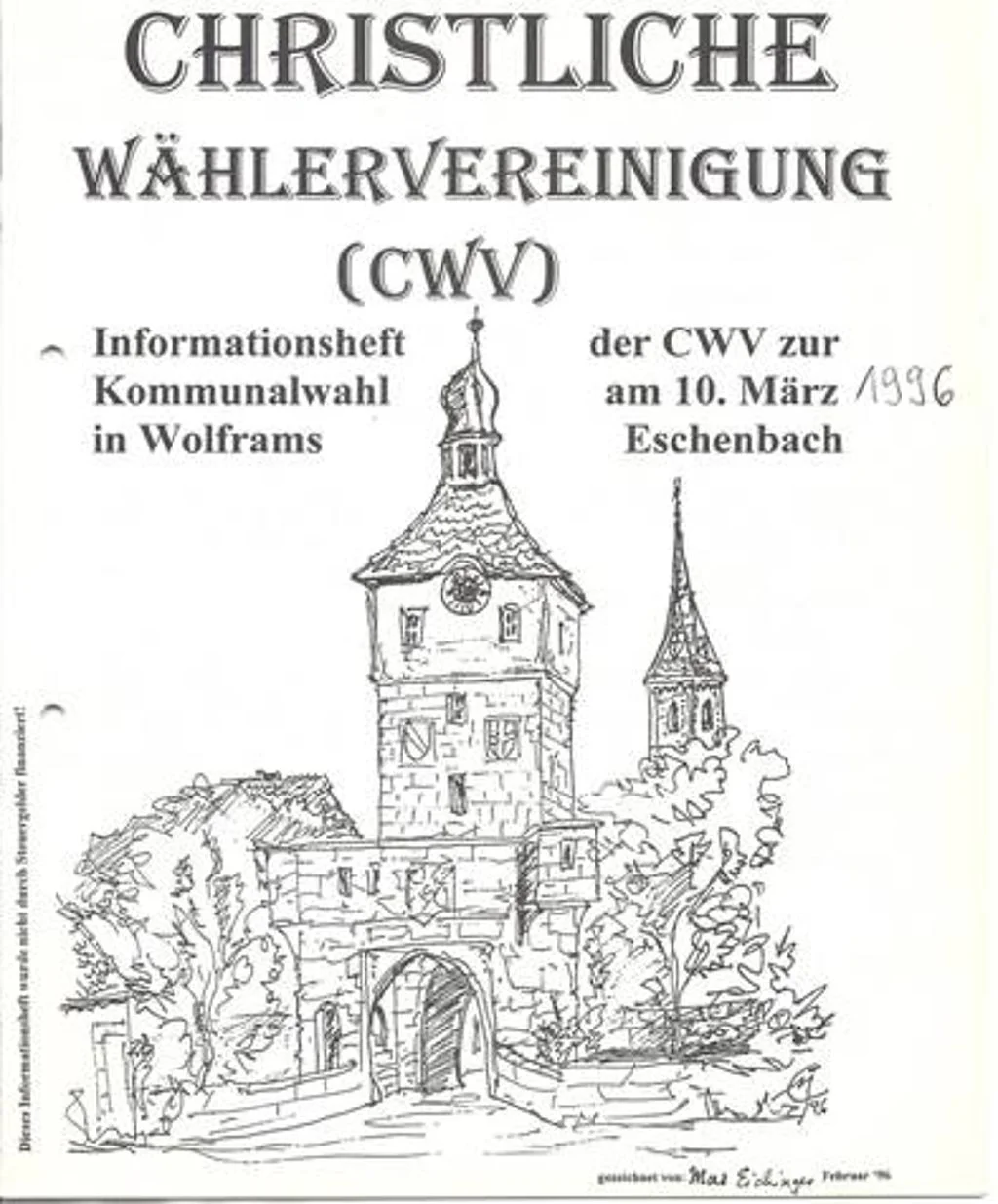 CWV Wolframs-Eschenbach Informationsheft von 1996